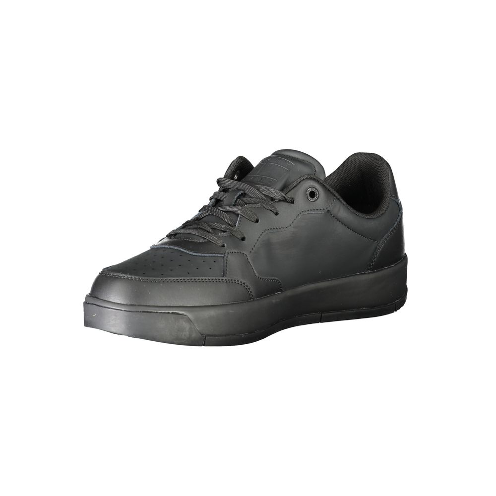Tommy Hilfiger Black Polyurethane Men Sneaker