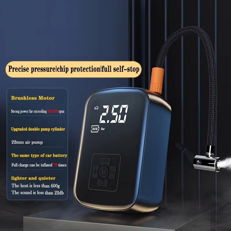 Wireless Car Air Compressor – Portable Electric Tire Inflator 150 PSI for Auto, Motorcycle, Bicycle - Daily Goods