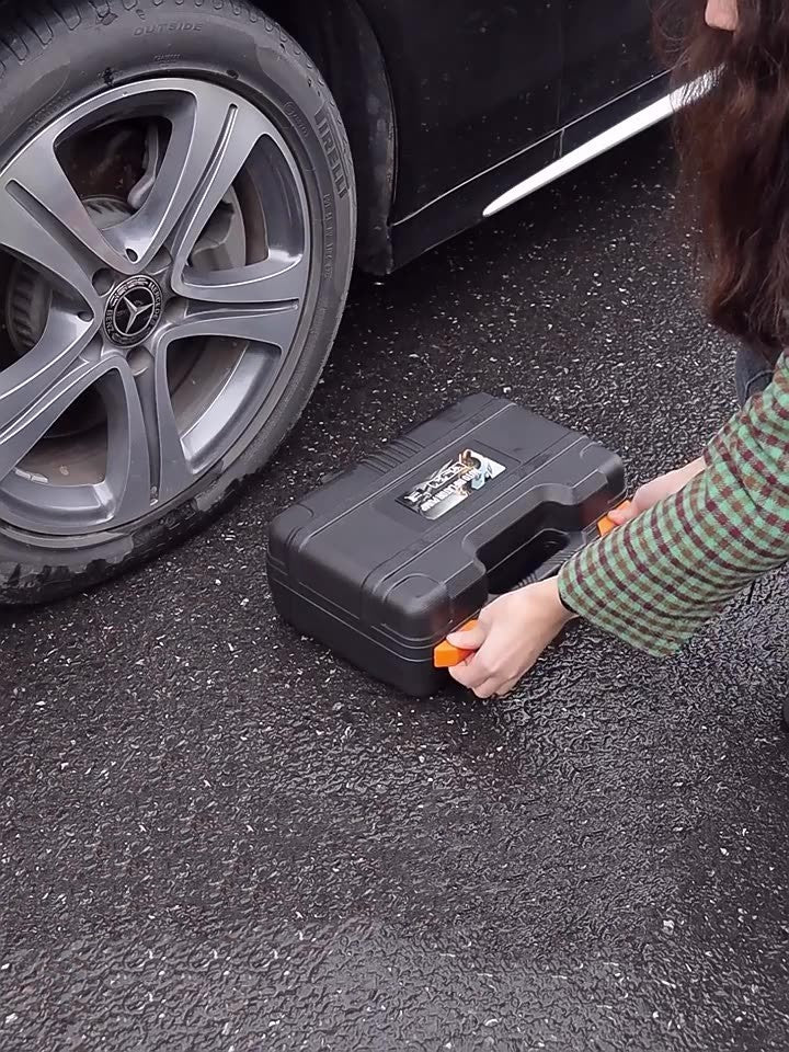 Portable High Power Car Inflator Pump – 12V 120W Air Compressor for Tires & More - Daily Goods