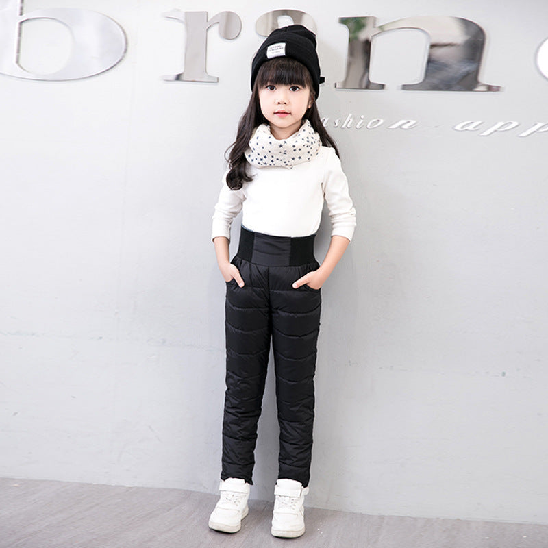 High-Waisted Warm Corduroy Trousers for girls - Daily Goods