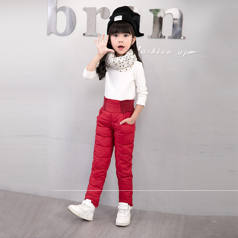 High-Waisted Warm Corduroy Trousers for girls - Daily Goods