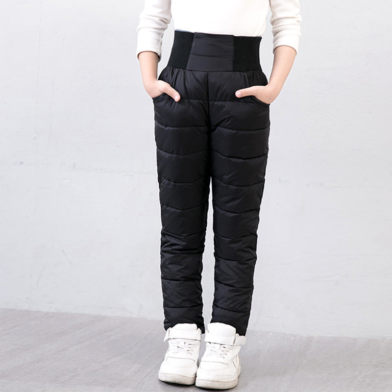 High-Waisted Warm Corduroy Trousers for girls - Daily Goods