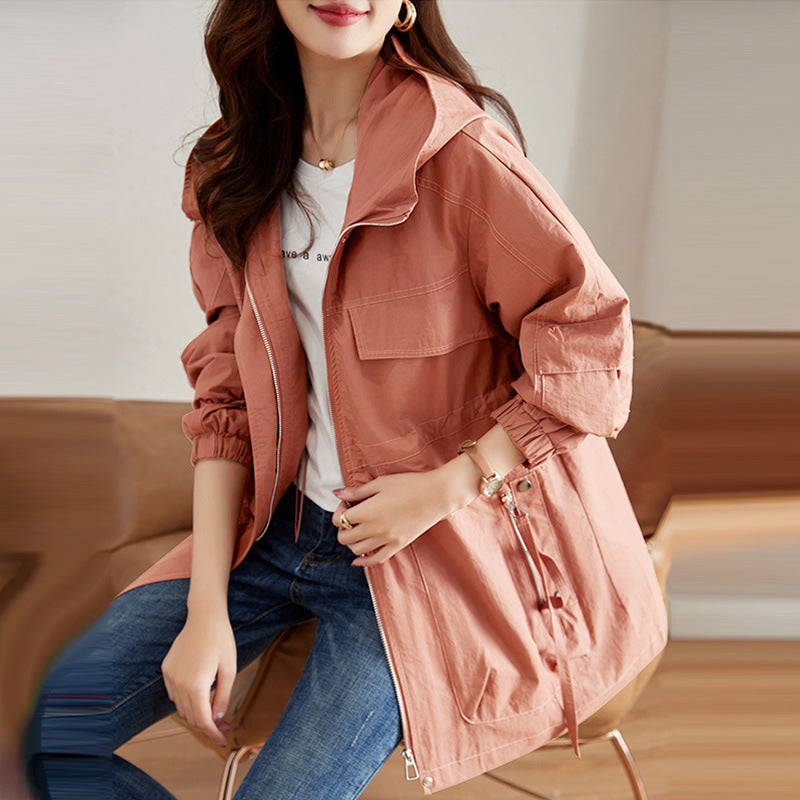 Women’s Mid-Length Trench Coat – Stylish Western Cotton Outerwear for a Chic, Youthful Look - Daily Goods