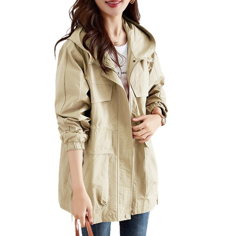 Women’s Mid-Length Trench Coat – Stylish Western Cotton Outerwear for a Chic, Youthful Look - Daily Goods