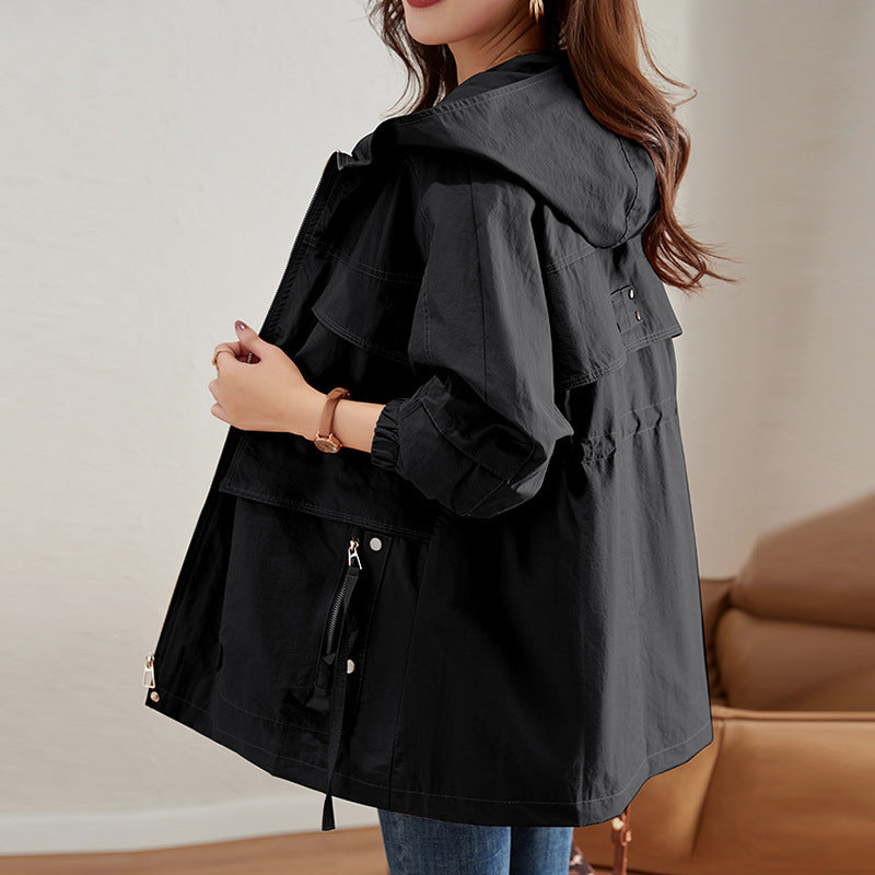 Women’s Mid-Length Trench Coat – Stylish Western Cotton Outerwear for a Chic, Youthful Look - Daily Goods