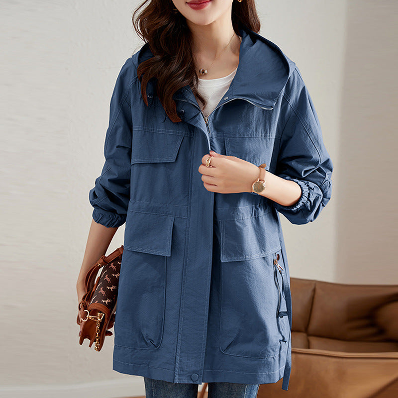 Women’s Mid-Length Trench Coat – Stylish Western Cotton Outerwear for a Chic, Youthful Look - Daily Goods