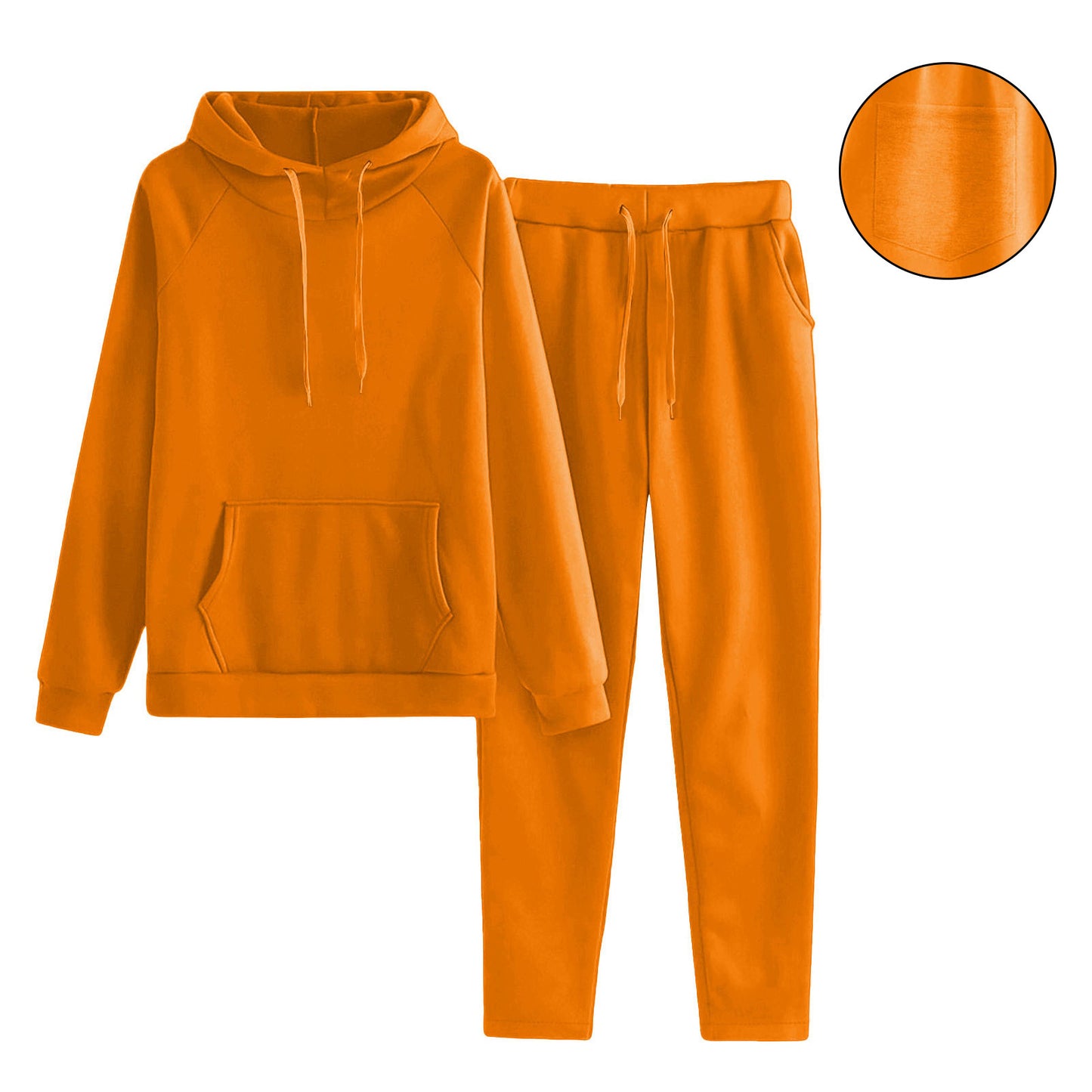 Women’s Solid Color Raglan Sleeve Sweater Trousers Set - Daily Goods