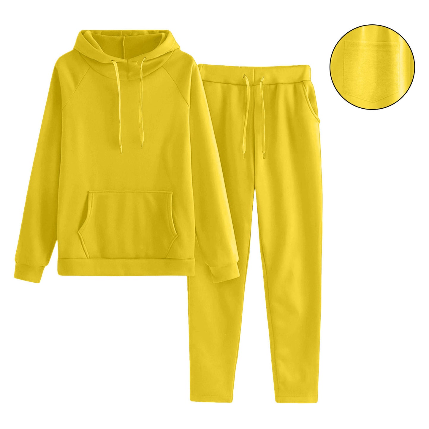 Women’s Solid Color Raglan Sleeve Sweater Trousers Set - Daily Goods