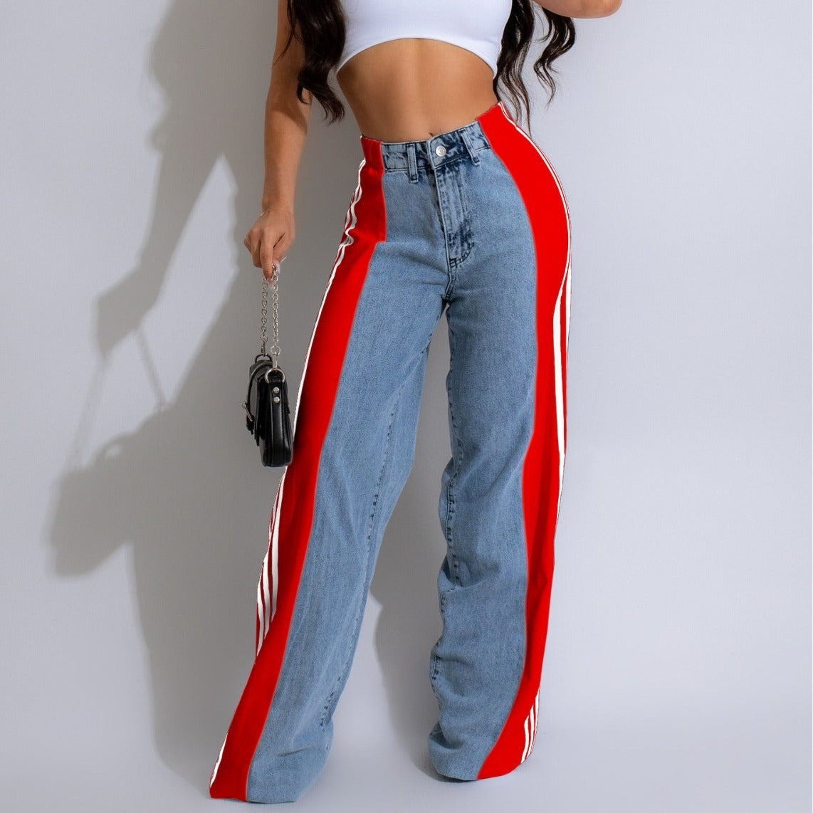 High Waist Straight-Leg Denim Pants for Women – Stylish, Comfortable & Versatile - Daily Goods