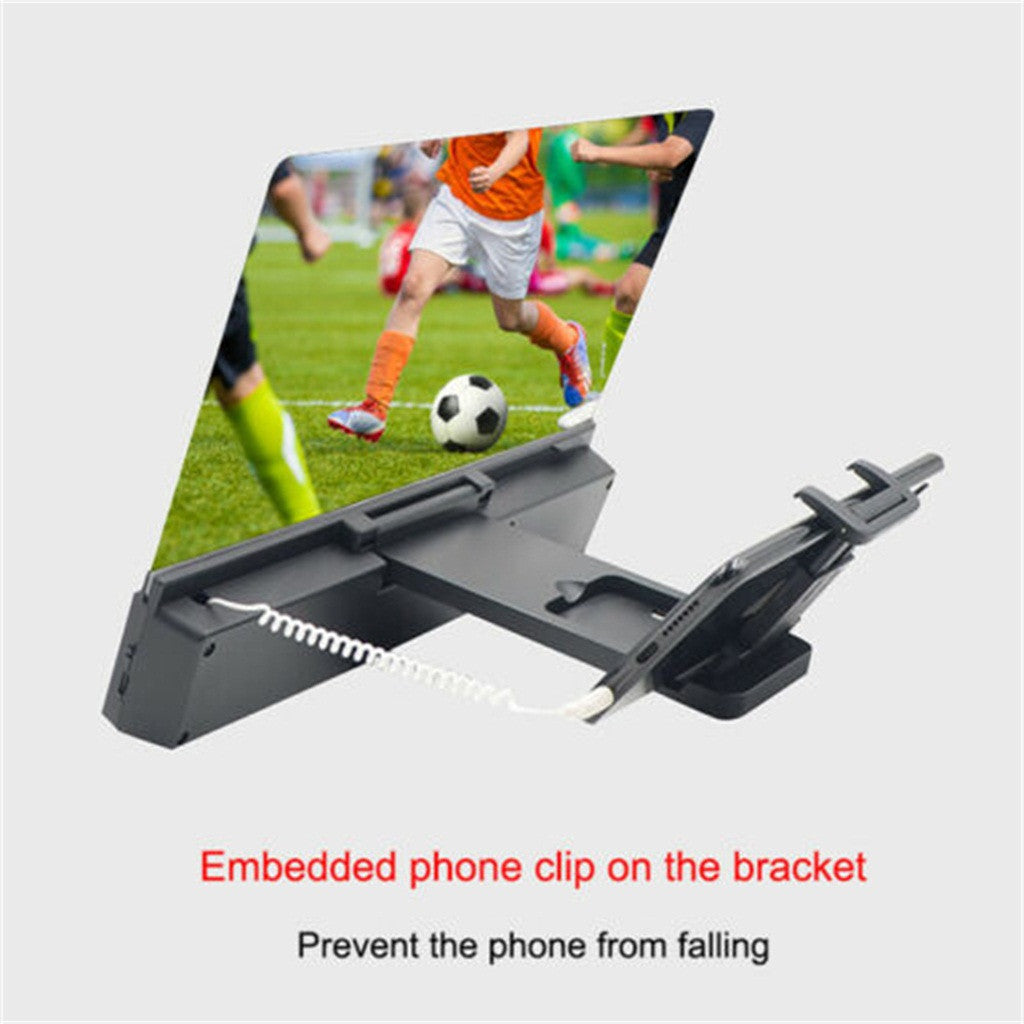 12-Inch Mobile Phone Screen Amplifier with Speakers – HD Zoom & Portable Home Theater - Daily Goods