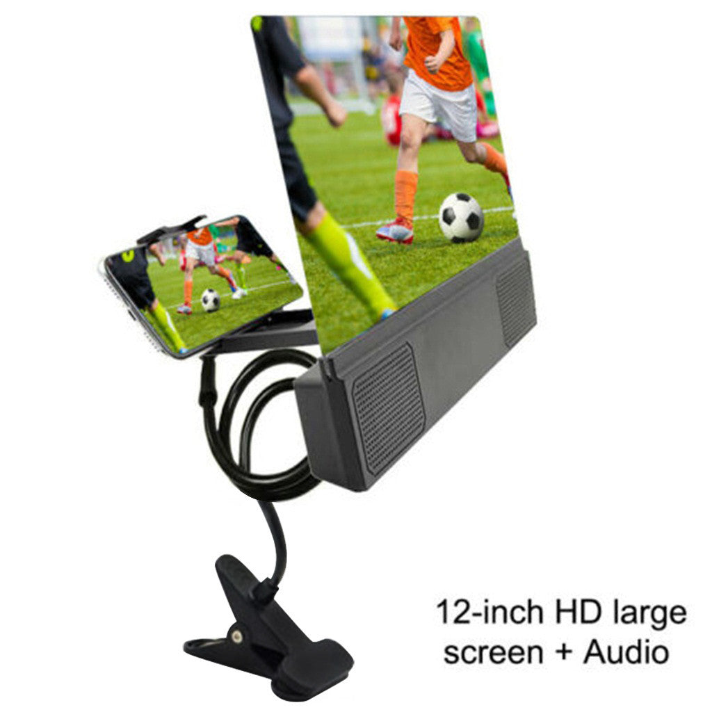 12-Inch Mobile Phone Screen Amplifier with Speakers – HD Zoom & Portable Home Theater - Daily Goods