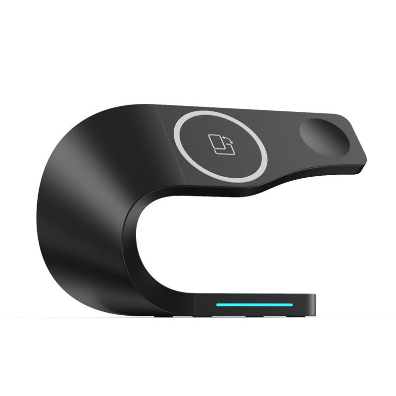 15W Wireless Charger – Fast Charging Dock with Type-C Interface for Phones, Black & White - Daily Goods