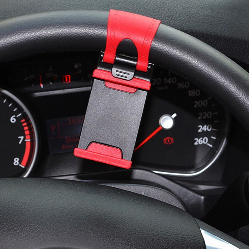 Universal Car Steering Wheel Phone Holder – Clip Mount for iPhone, Samsung, Xiaomi, Huawei & GPS Devices - Daily Goods