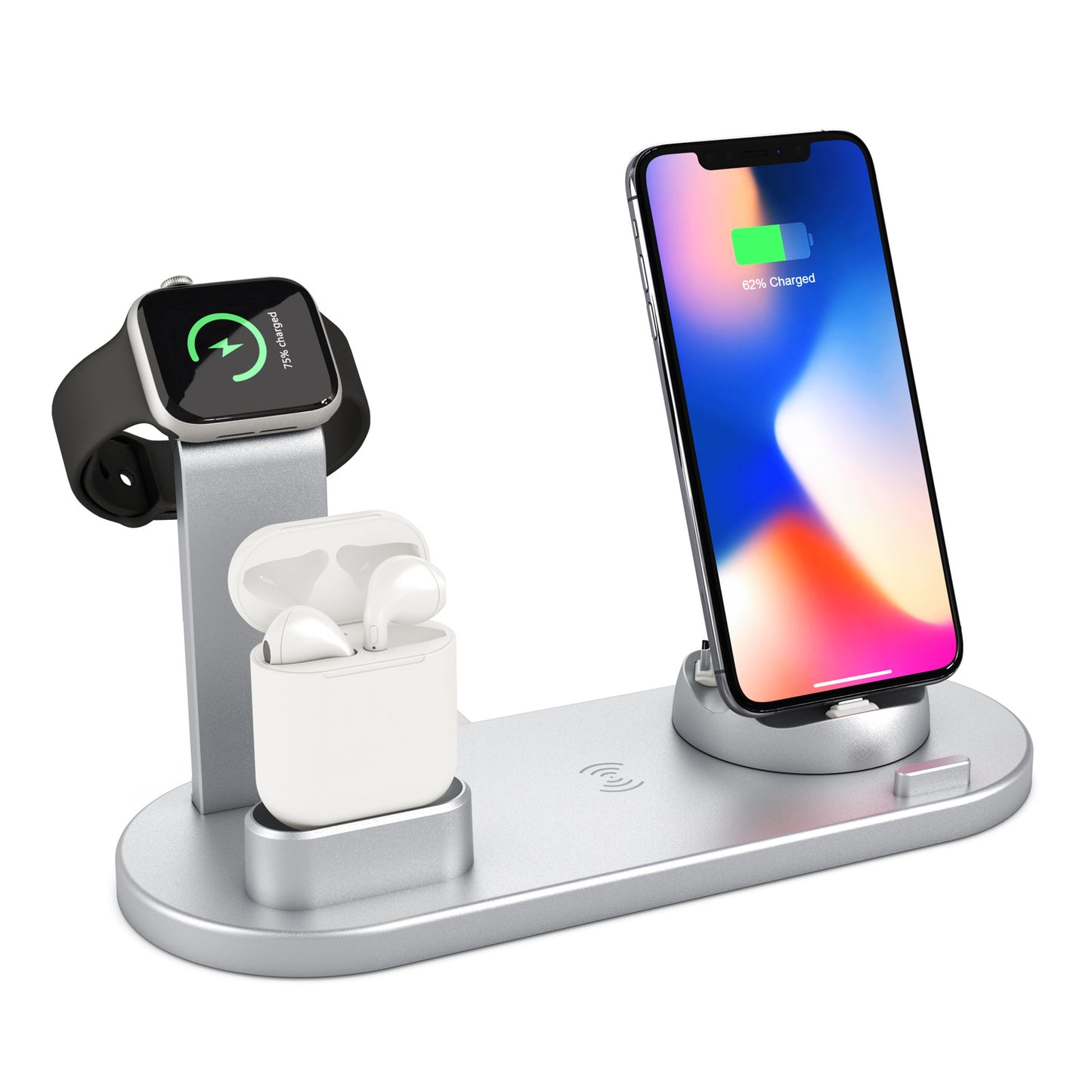 5-in-1 Fast Wireless Charging Stand – 15W Quick Charger for iPhone, Apple Watch, AirPods & Android Devices - Daily Goods