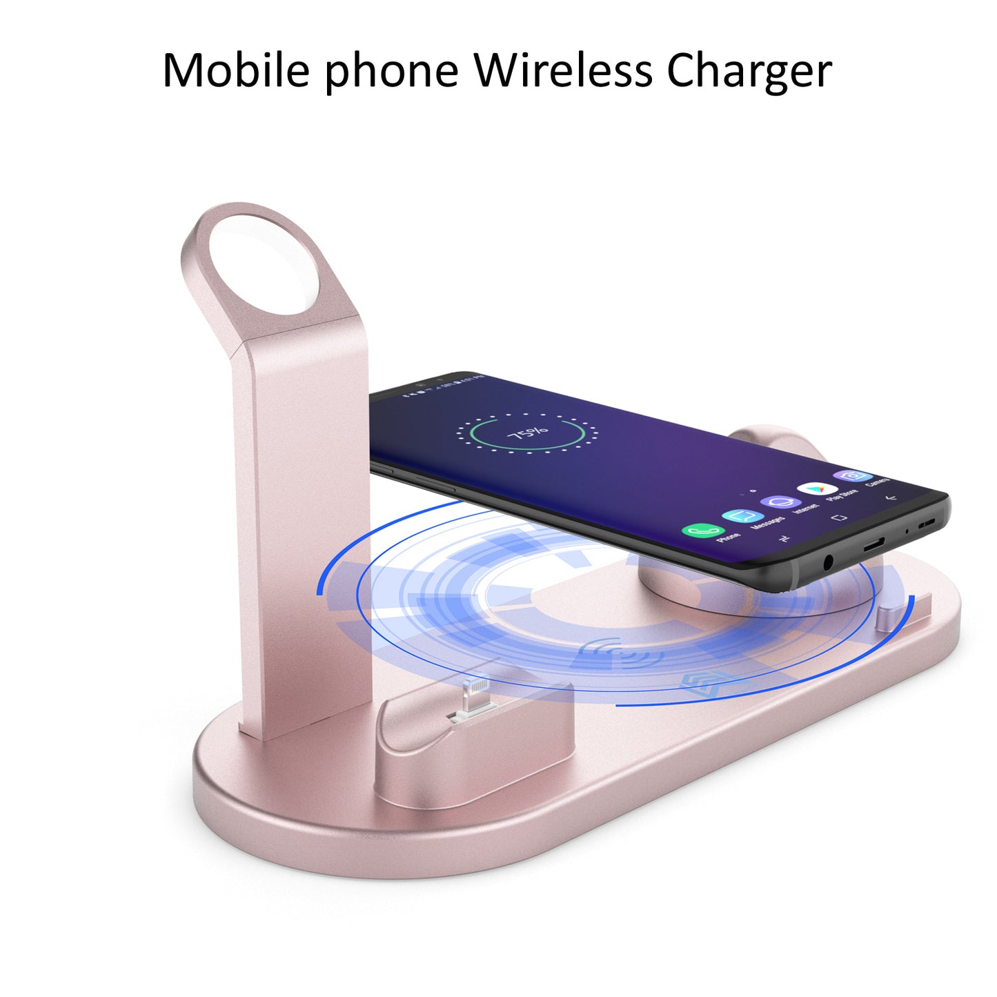 5-in-1 Fast Wireless Charging Stand – 15W Quick Charger for iPhone, Apple Watch, AirPods & Android Devices - Daily Goods