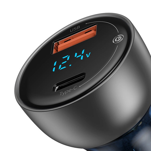 65W Dual-Port Fast Car Charger – Type-C & USB Quick Charge for Phones and Laptops - Daily Goods