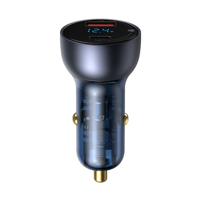65W Dual-Port Fast Car Charger – Type-C & USB Quick Charge for Phones and Laptops - Daily Goods