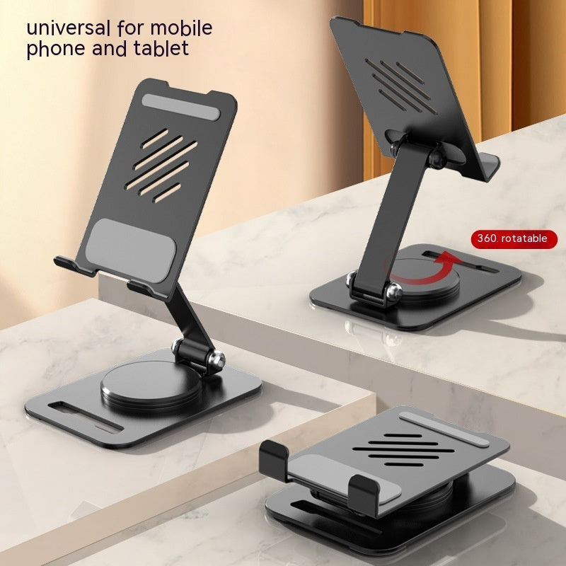 Desktop Phone & Tablet Stand – Foldable Aluminum Alloy Holder with 360° Rotation - Daily Goods