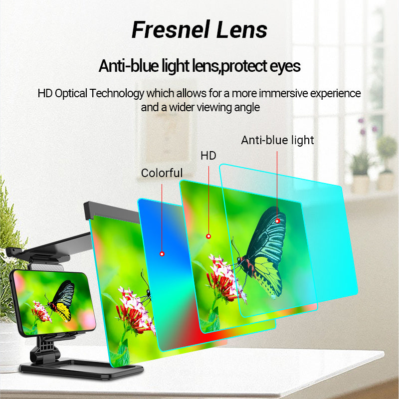 Portable Mobile Phone Screen Magnifier – 3–4× HD Zoom Lazy Bracket for iPhone & Smartphones - Daily Goods