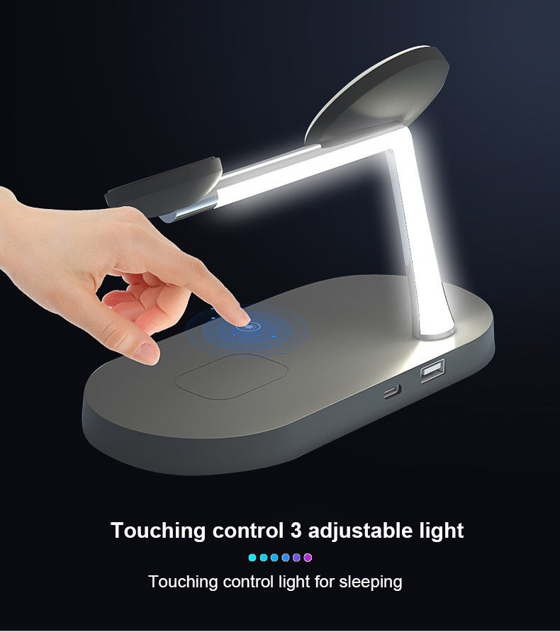 5-in-1 Magnetic Wireless Charger with Night Lamp – Fast Charging Dock for iPhone, Apple Watch & AirPods - Daily Goods