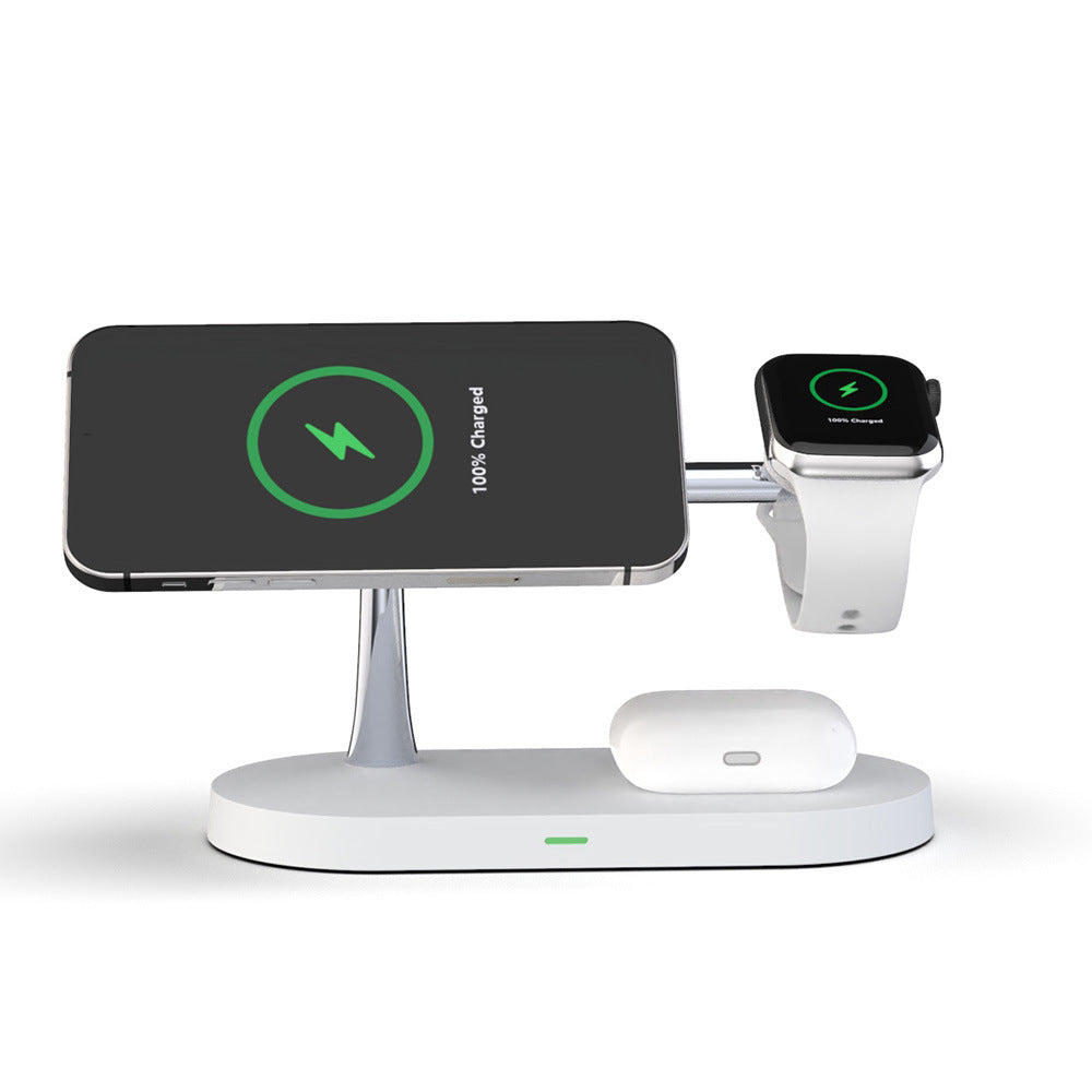 5-in-1 Magnetic Wireless Charger with Night Lamp – Fast Charging Dock for iPhone, Apple Watch & AirPods - Daily Goods