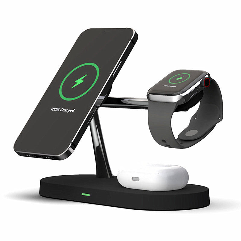 5-in-1 Magnetic Wireless Charger with Night Lamp – Fast Charging Dock for iPhone, Apple Watch & AirPods - Daily Goods