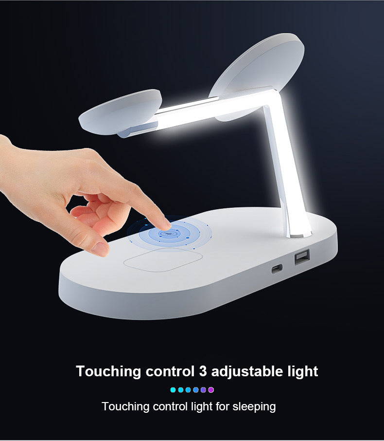 5-in-1 Magnetic Wireless Charger with Night Lamp – Fast Charging Dock for iPhone, Apple Watch & AirPods - Daily Goods