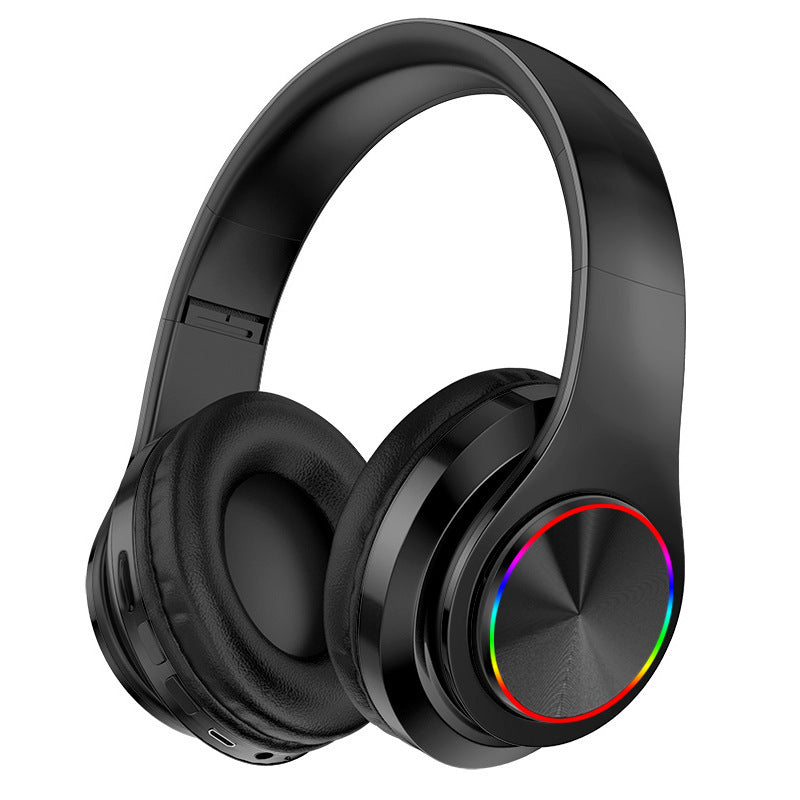 Wireless Bluetooth Headphones with Mic, 7-Color LED Light, 40mm Driver, Multi-Mode Playback – Stereo Headset - Daily Goods