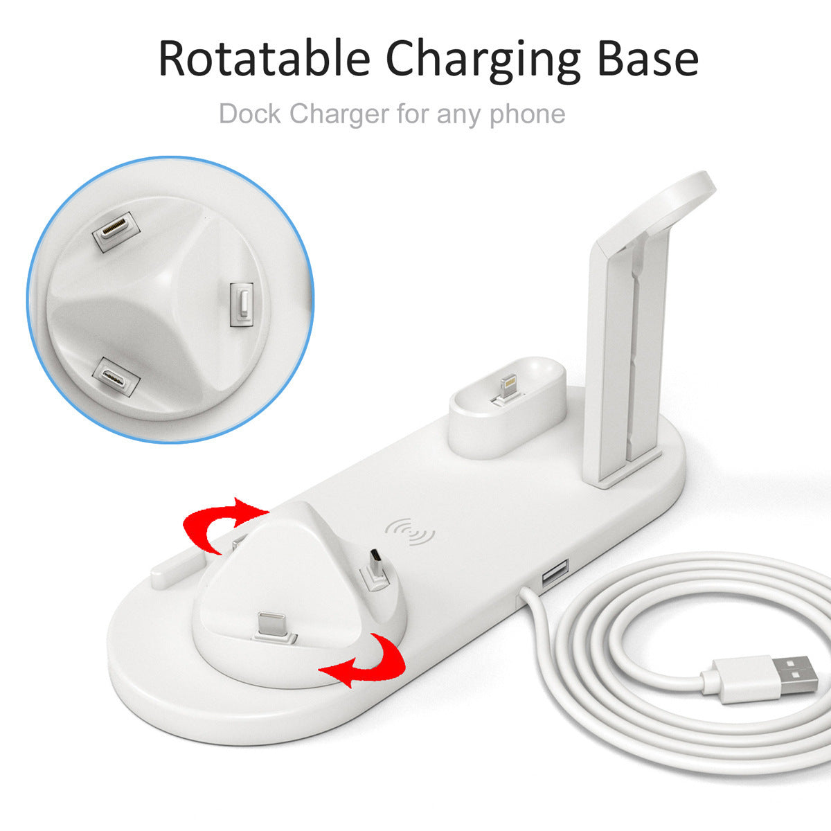 Three-in-One Wireless Seat Charger – 3,100mA Fast Charging Bracket for iPhone & Other Smartphones - Daily Goods