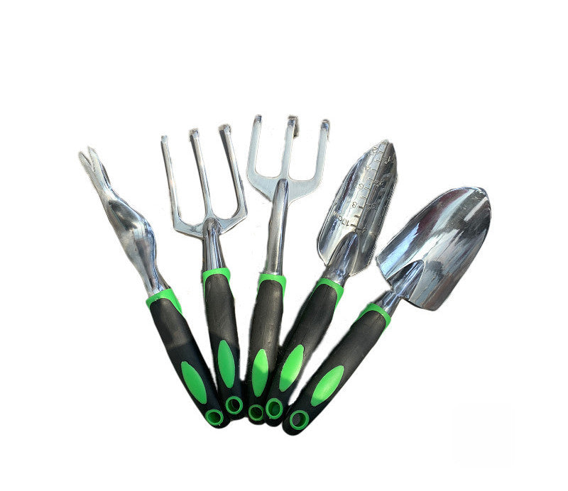 9-Piece Aluminum Alloy Gardening Tool Set – Durable Green Garden Hand Tools for Nursery & Seedling Cultivation - Daily Goods