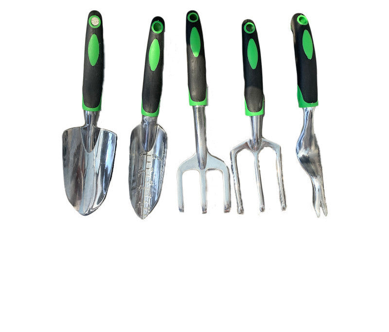 9-Piece Aluminum Alloy Gardening Tool Set – Durable Green Garden Hand Tools for Nursery & Seedling Cultivation - Daily Goods