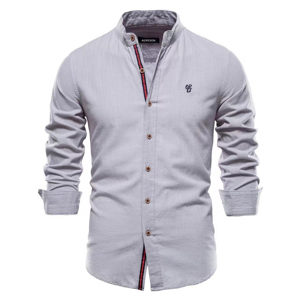 Men’s Solid Color Cotton Blend T-Shirt – Casual Non-Iron Leisure - Daily Goods