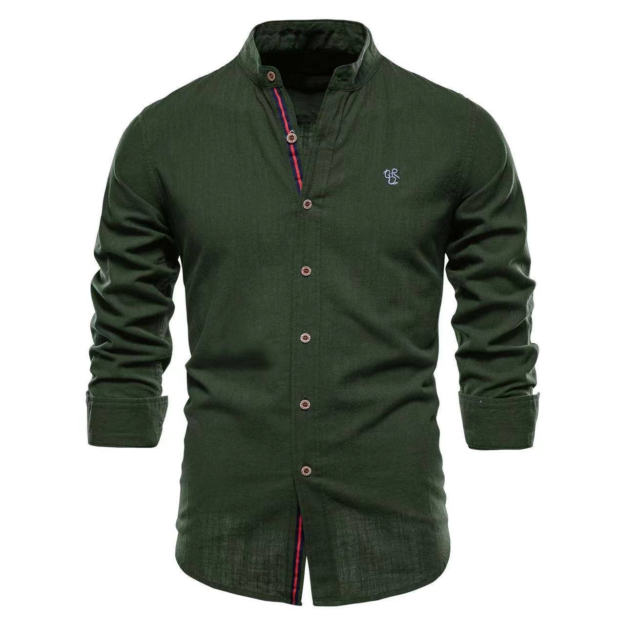 Men’s Solid Color Cotton Blend T-Shirt – Casual Non-Iron Leisure - Daily Goods