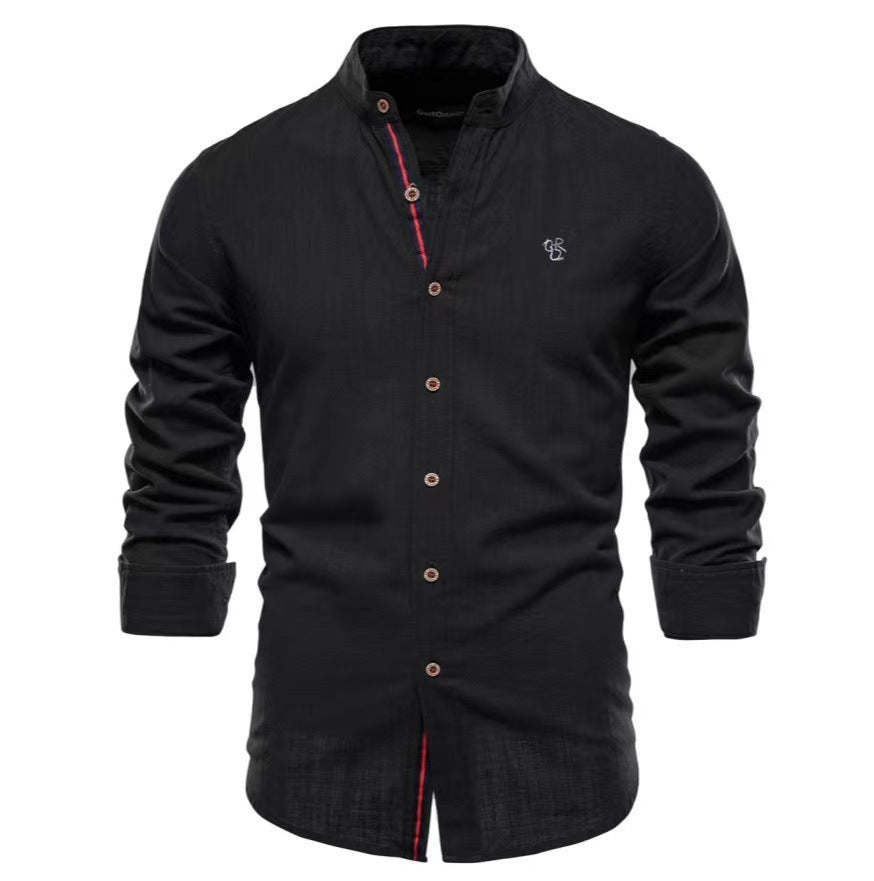 Men’s Solid Color Cotton Blend T-Shirt – Casual Non-Iron Leisure - Daily Goods