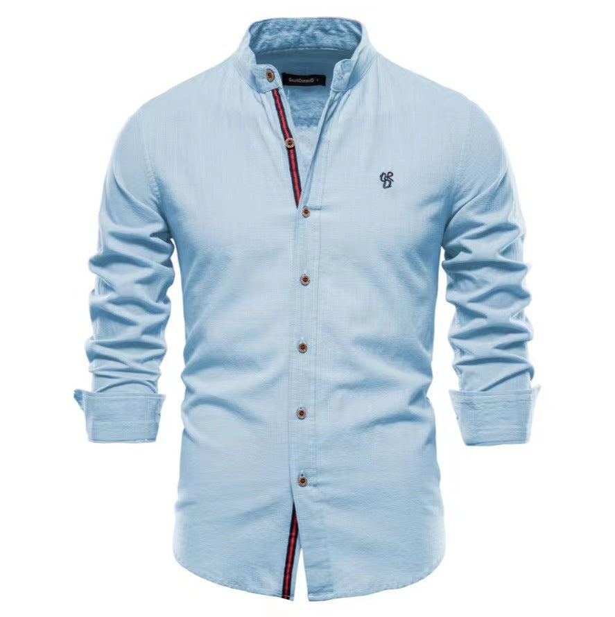 Men’s Solid Color Cotton Blend T-Shirt – Casual Non-Iron Leisure - Daily Goods
