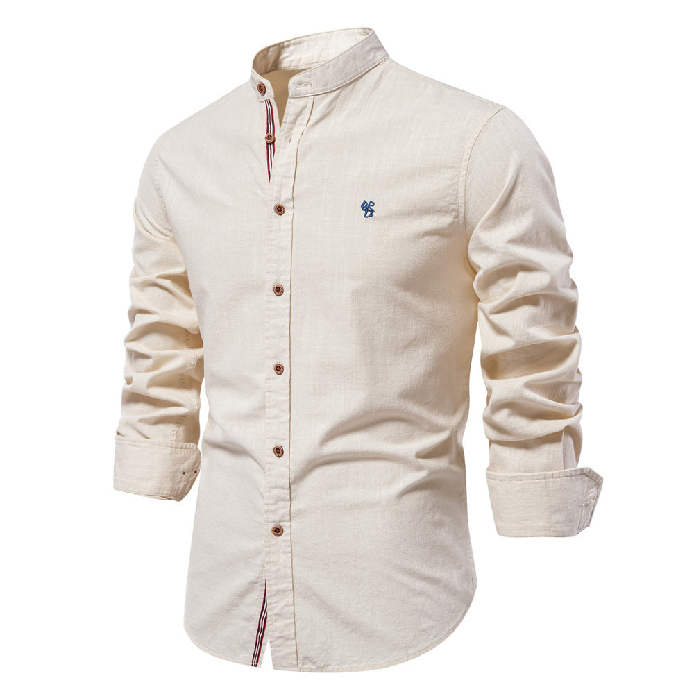 Men’s Solid Color Cotton Blend T-Shirt – Casual Non-Iron Leisure - Daily Goods