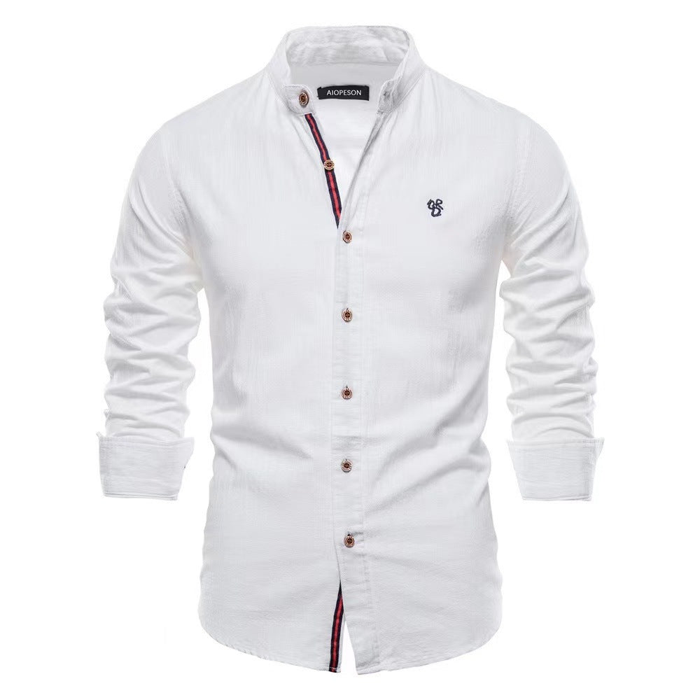 Men’s Solid Color Cotton Blend T-Shirt – Casual Non-Iron Leisure - Daily Goods