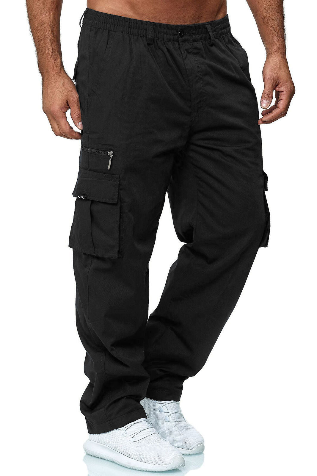 Pop Overalls – Loose-Fit Mid-Waist Trousers with Belt, Casual Button-Front Pants - Daily Goods