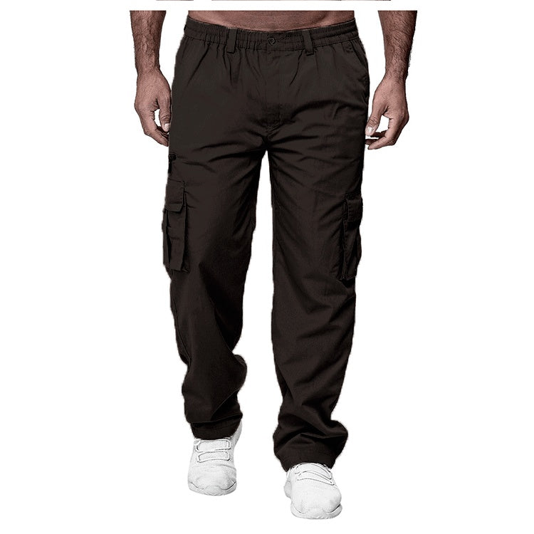 Pop Overalls – Loose-Fit Mid-Waist Trousers with Belt, Casual Button-Front Pants - Daily Goods