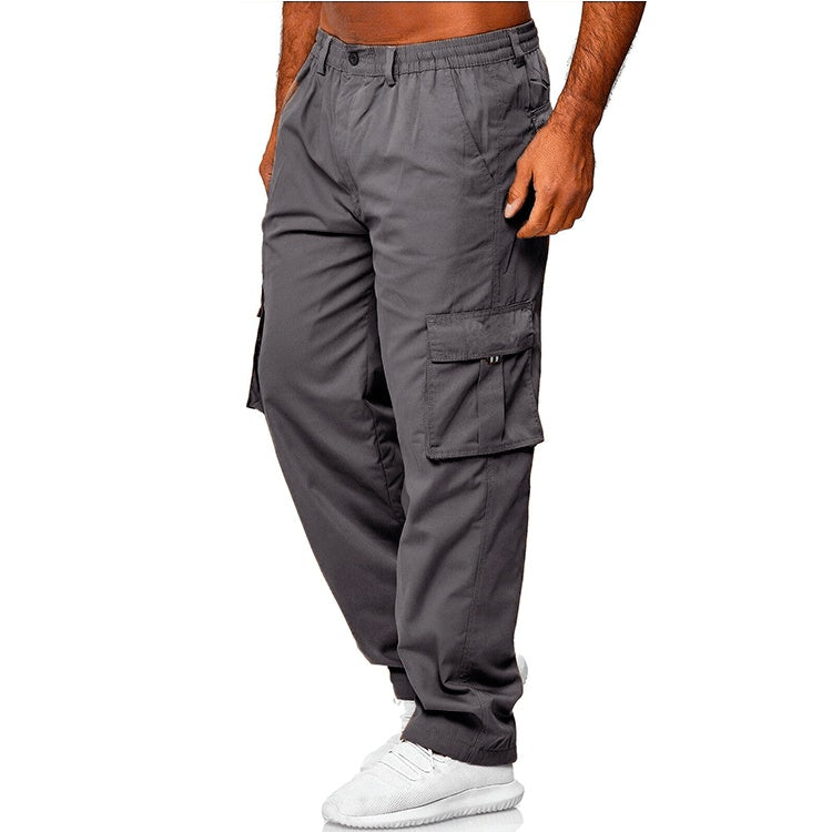 Pop Overalls – Loose-Fit Mid-Waist Trousers with Belt, Casual Button-Front Pants - Daily Goods