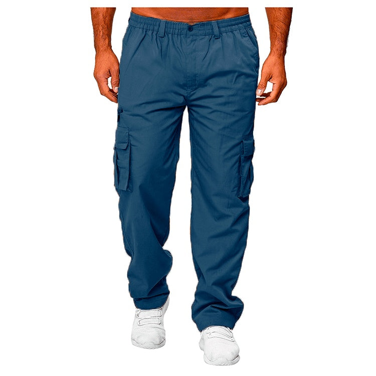 Pop Overalls – Loose-Fit Mid-Waist Trousers with Belt, Casual Button-Front Pants - Daily Goods
