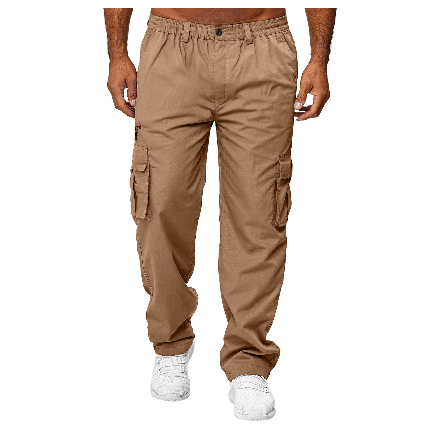 Pop Overalls – Loose-Fit Mid-Waist Trousers with Belt, Casual Button-Front Pants - Daily Goods