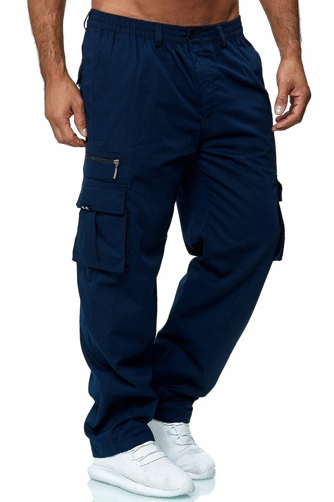 Pop Overalls – Loose-Fit Mid-Waist Trousers with Belt, Casual Button-Front Pants - Daily Goods