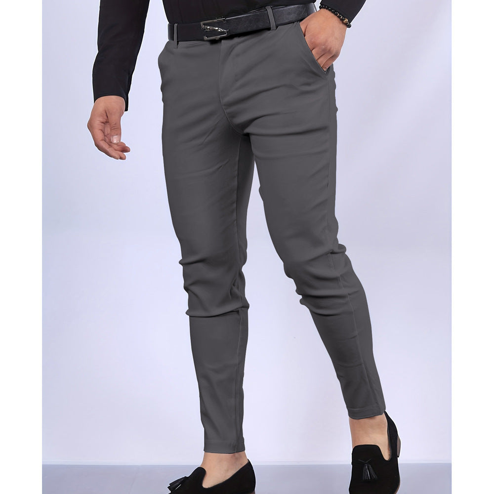 Men’s Pencil Pants – Mid-Waist Cotton & Polyester with Micro Elasticity - Daily Goods