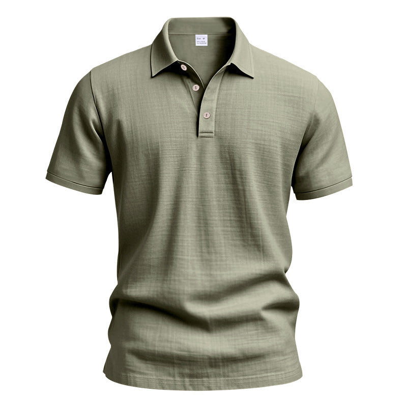 Men’s Slim-Fit Linen Pullover – Solid Color Lightweight Casual Shirt for Youth & Adults - Daily Goods