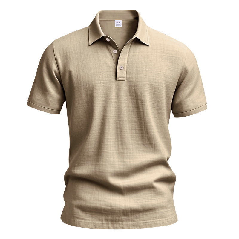 Men’s Slim-Fit Linen Pullover – Solid Color Lightweight Casual Shirt for Youth & Adults - Daily Goods