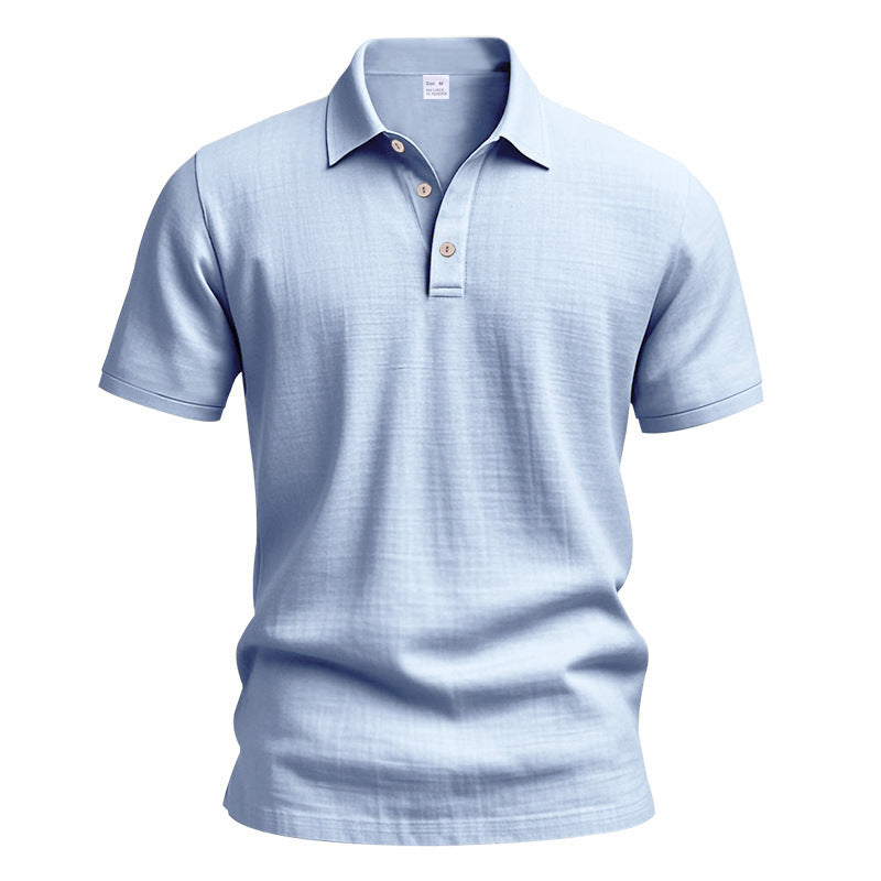 Men’s Slim-Fit Linen Pullover – Solid Color Lightweight Casual Shirt for Youth & Adults - Daily Goods