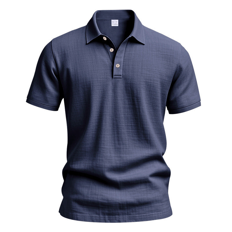 Men’s Slim-Fit Linen Pullover – Solid Color Lightweight Casual Shirt for Youth & Adults - Daily Goods