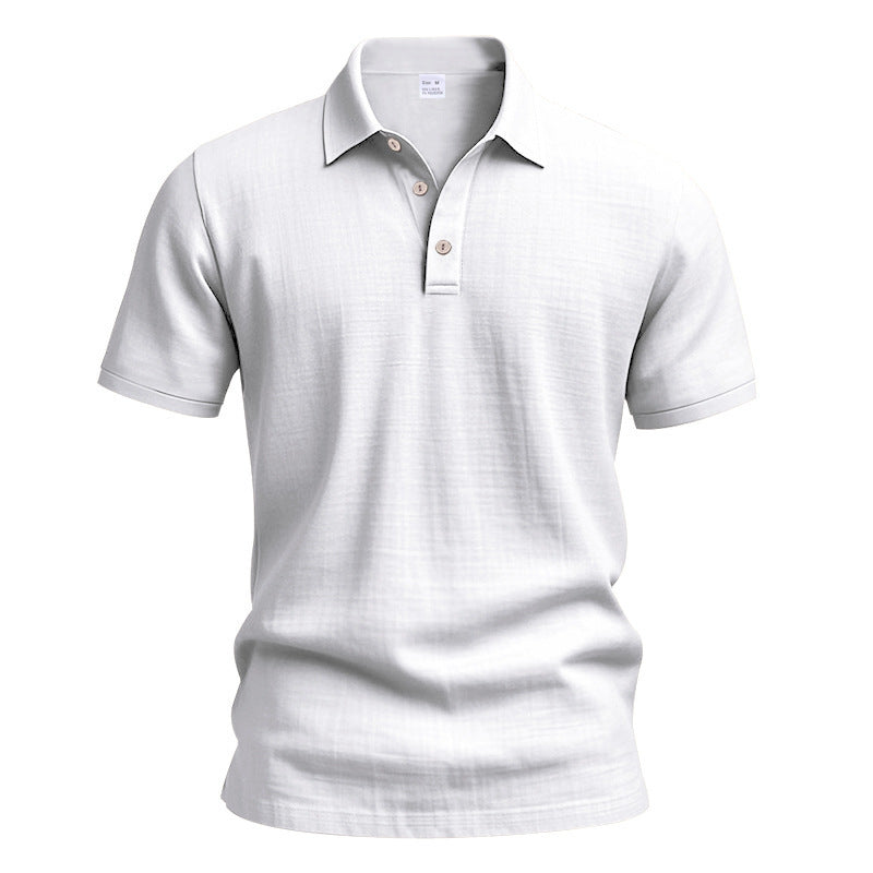 Men’s Slim-Fit Linen Pullover – Solid Color Lightweight Casual Shirt for Youth & Adults - Daily Goods