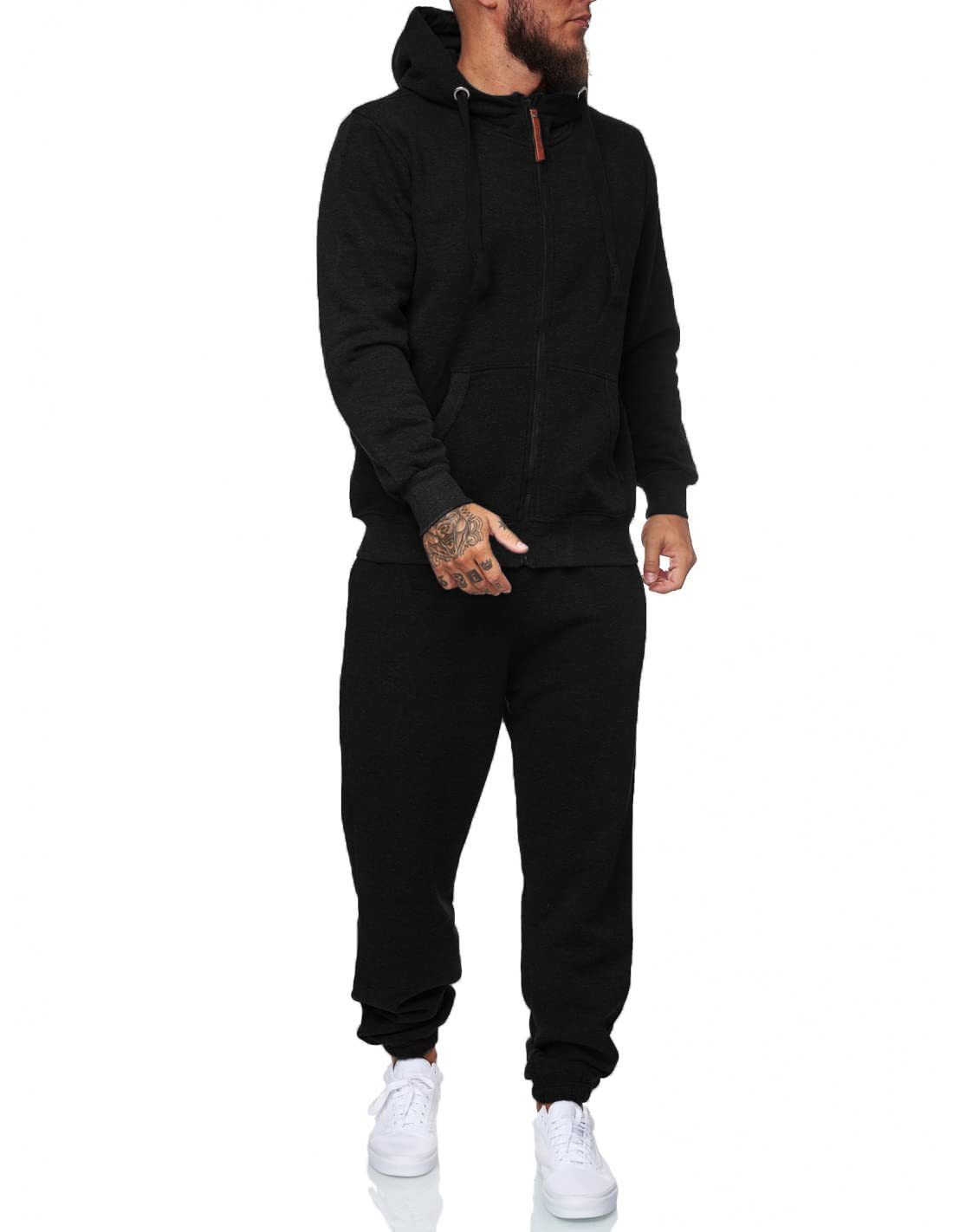Men’s Winter Hooded Sports Tracksuit – Cotton Blend Coat & Trousers Set - Daily Goods